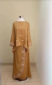 【NYDIA FASHION】KURUNG RIAU MELATI Sulam Satin Silk Wanita Muslimah Set
