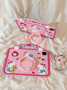 Cute Cartoon  KT Cat Compatible  11th Generation Protective Case Air5/6 New Model 360 Rotating Stand 10.2 Inch with Chain 10th Generation 2025 Tablet Cover 10.9 Inch Lovely
