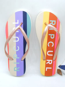 Fashionable Summer Womens Flip Flops Printed Solid Color Casual Waterproof Non-Slip Outdoor Beach Swimming Sandals