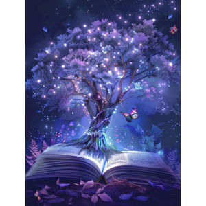 Painting By Numbers on Canvas Kit for Adults Book Tree Acrylic Paint Oil Picture of Coloring By Numbers Art