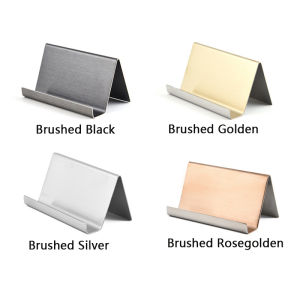 Stainless Steel Business Name Card Holder Display Stand Rack Desktop Organizer Office Card Collection Display Holder