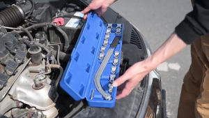 15pcs Auxiliary Idler Belt Tensioner Pulley Removal Tool Kit / Engine Timing Belt Tensioning Nut Bolt Screw Remover