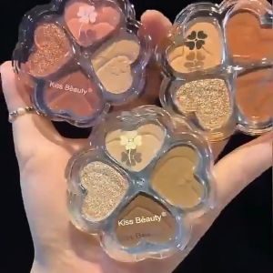 【COD】4 Warna Eyeshadow Palette Nude Eyeshadow Glitter Matte Makeup Palette-💞Margot