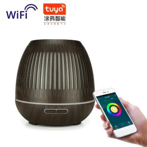 Tuya สมาร์ท Wifi Humidifier พร้อม Colorgul ไฟ LED WiFi Aroma Diffuser จับเวลาไร้สายควบคุมทํางานร่วมกับ Home Compatible