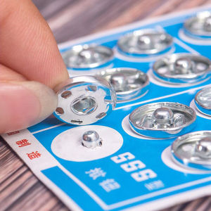 ZEO Metal Snap Fasteners Press Button Black / Silver
