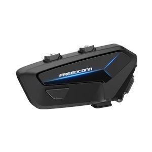 【Authentic】New Freedconn FX Plus Mesh Intercom Auto-Reconnect Group 16 Riders AI Voice Command Audio Mixing Music & Intercom Work Together FM IP67
