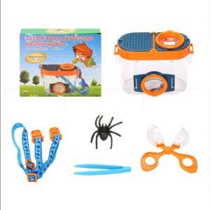 Kids Bug Viewer Outdoor Insect Box Magnifier Observer Kit Insect Catcher Cage Science Nature Exploration Tools Educational Toy
