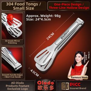 Olodo | 304 Stainless Steel Food-grade Barbecue Tongs