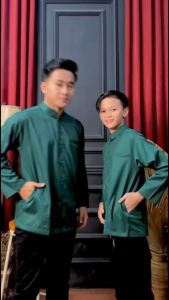 Santripexal Baju Koko Anak Laki-Laki Lengan Panjang Motif Plain Nyaman Ukuran Reguler