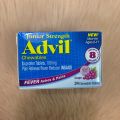 Advil Junior Strength Pain Reliever and Fever Reducer, Chewable Children's Ibuprofen for Pain Relief, Grape - 24 Tablets. 