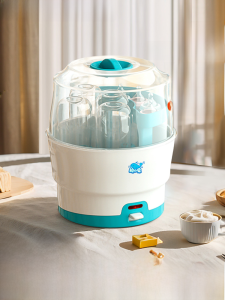 เครื่องฆ่าเชื้อขวดนมทารกแรกเกิดขนาดเล็กเครื่องฆ่าเชื้อโรคแบบมัลติฟังก์ชั่นหม้อนึ่งฆ่าเชื้อด้วยไอน้ำอุณหภูมิสูงแบบสองในหนึ่ง