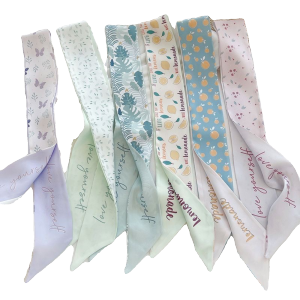 ผ้าพันคอไหมลายผลไม้ตัวอักษรสำหรับผู้หญิง หมวกทรงกลม เครื่องประดับผมสไตล์ใหม่ ชุดราตรีแบบจีน หมวกแฟชั่น