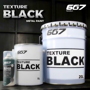 Transrich 607- Texture Paint -Black & Grey-Besi-5 Litre Paint- Similar Powder Coating Effect & Quality - Buatan Malaysia