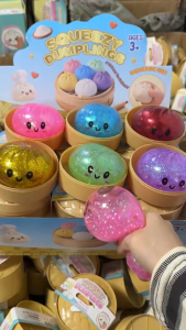 IMUTO 2026 dumpling squishy toys Hot Glitter Soft Bun Toy with Cute Expression and Steamer Box to Relieve Anxiety and Stress