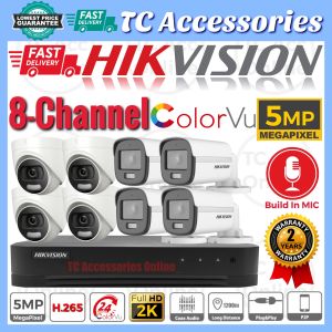 HIKVISION ColorVu 8-CHANNEL 5.0MP 1920P CCTV Super HD 5MP HIK 8CH DVR+Camera Package Full Time Colour Full HD