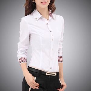 เสื้อเชิ้ตแขนยาวหลวมๆ สำหรับผู้หญิง ฤดูใบไม้ผลิ 2025 เสื้อเชิ้ตคอเหลี่ยมสไตล์เกาหลี ทรงหลวม ไซส์ใหญ่ คุณภาพดี สไตล์ทำงาน