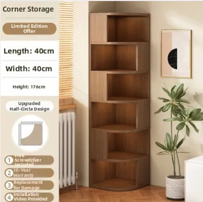 Multi-purpose Corner Storage Cabinet with Doors and Shelves
