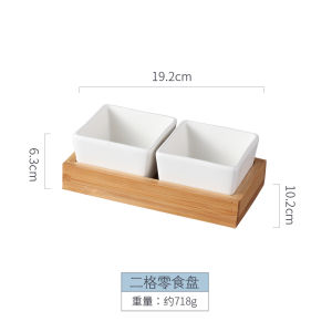 Creative Ceramic Fruit Plate Nordic Style Home Use Tea Time Snack Dish Divided Sections for Nuts Candies Dried Fruits