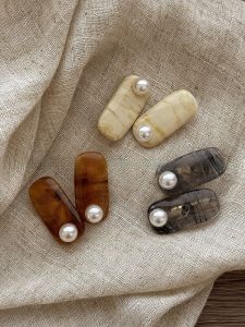 Summer Pearl Hair Clips Womens Side Bangs Duckbill Clip One-word Hair Accessories Korean Style Fresh out Fashion Jewelry