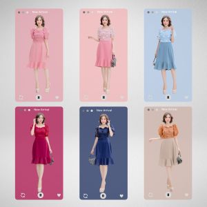 [ชุดเดรส DS03 VELA ปอม ปอม เดรสออกงาน ชุดเดรสทำงาน ชูฟเบอร์สวย ชุดเดรสสาวอวบ เดรสทรงเอ (แบรนด์ไทย)]