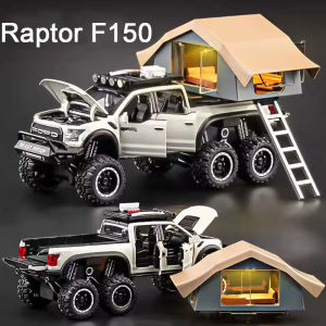 Tỉ Lệ 1/24 Raptor F150 Diecast Xe Ô Tô Mô Hình Đồ Chơi Có Đèn & Âm Thanh 6 Cửa Mở Hợp Kim Cắm Trại RV Xe Dành Cho Bé Trai Quà Tặng Sinh Nhật