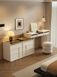 Cream Style Flip-Top Vanity Dressing Table Modern Minimalist High-end With Storage