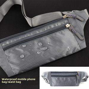 Sports Waist Bag Thin Running Personal Invisible Waterproof Fitness Multi-Functional Mobile Phone Bag Mens and Womens 7-Inch Mobile Phone Bag