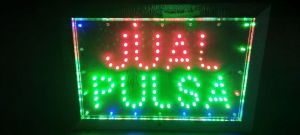 Lampu Jual Pulsa merah hijau