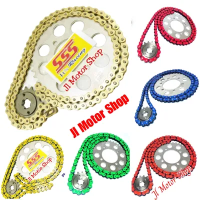 Gear Set Gir Set Sss 415 Tipis Satria Fu 150 - Satria Fu150 Rantai Warna Biru Merah Hijau Kuning Emas Dll