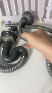 ống xả bồn rửa chén Phụ kiện đầy đủ lắp đặt nhanh chóng Phù hợp cho nhà bếp và phòng tắm Không rò rỉ nước an toàn khi sử dụng Khả năng chịu nhiệt tốt，bộ xả bồn rửa chén 2 hộc，bộ xi phông chậu đôi