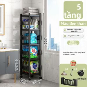 Tủ Lưu Trữ Phòng Tắm Không Cần Đục Lỗ Đứng Sàn