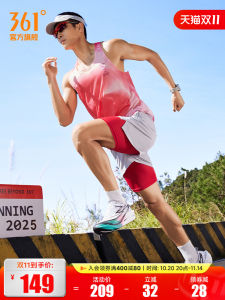 361° Mens Sport Vest Lightweight Quick Dry Breathable Running Top Polyester round Neck Sleeveless Collaborative Edition