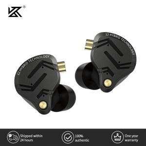 KZ ZS12 PRO X Metal Earphones 1DD+5BA Hybrid HIFI Bass In Ear Monitor Headphones Music Sport Noise Cancelling Headset New Arrive