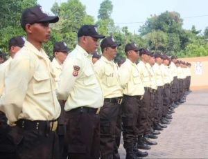 Baju Seragam Satpam Security Cream PDL Lengan Panjang Terbaru