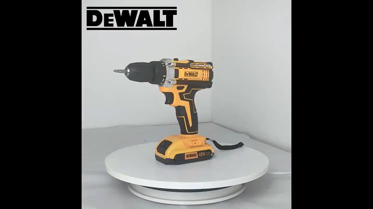 DEWALT สว่านมือ 36V ปืนเหล็กไร้แปรงถ่านขนาดเล็ก แบตเตอรี่ลิเธียมกำลังสูง สว่านมือ ไขควงไฟฟ้า สว่านกระแทกแบบชาร์จไฟได้