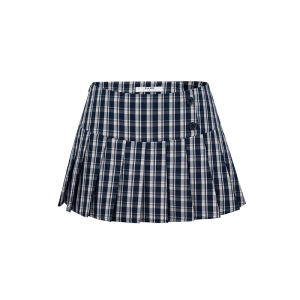 Unique Design Plaid A-Line Skirt Slimming Short