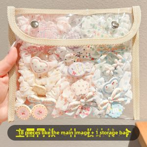 NING ZHOU | Flower Bow Dots Childrens Hair Scrunchie