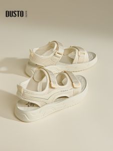 DUSTO | Breathable Hook-and-Loop Sporty Sandals Soft Thick Sole Casual Beach Wear