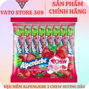 Kẹo mềm ALPENLIEBE 2Chew hương dâu thỏi 24.5g