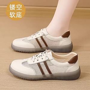 CUOYI | Comfortable Soft-Soled Breathable Slip-Resistant White Shoes