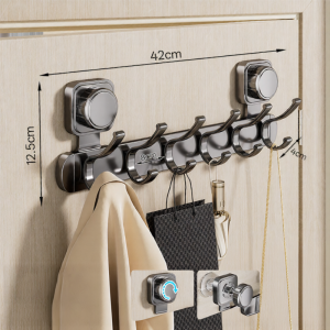 FAJIENUO | Wall Mount Suction Cup Hook No Drilling Heavy Duty Kitchen Bathroom Hook