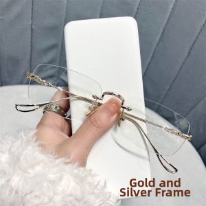 LKOE | Fashionable Facial Shape Improving Rimless Glasses Anti-Blue Light