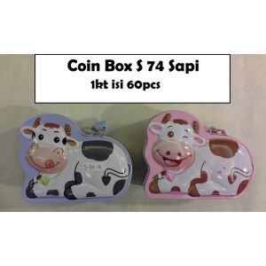 Celengan Kunci Gembok Coin Box Sapi S-74 Sedang / S-172 Besar