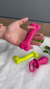 Mainan Gigitan Anjing Model Tulang Berduri Tahan Gigit - Pet Chew Rubber- Mainan Gigitan Kunyah Untuk Anjing dan Kucing - Mainan gigitan Karet Berduri Bergerigi Bahan TPR