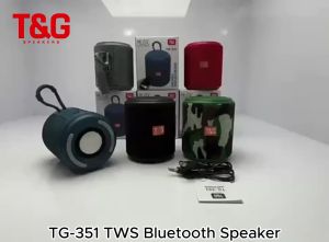 T&G TG-351 TWS Bluetooth V5.3 Portable Wireless Hi-Fi Speaker support TF Card USB AUX In and FM Radio Function