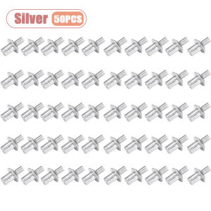 10-100PCS Aluminum Hammer Drive Rivets with Dome Head and Split Mandrel for Secure Fastening in Metal and Plastic Materials