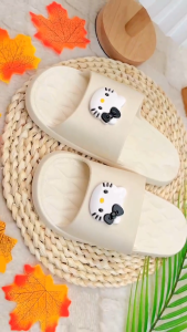 รองเท้าแตะแฟชั่นสำหรับสาวๆ  รองเท้าแตะแบบสวม ลายน้องการ์ตูนน่ารักๆ ทำจากยางอย่างดี