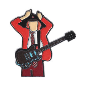 Huy Hiệu Ghim Men Hình Ban Nhạc Hard Rock Cổ Điển - Màu Đỏ Huyền Thoại Cử Chỉ Tay Học Sinh Đàn Guitar Phụ Kiện Cài Áo Dành Cho Người Hâm Mộ Và Bạn Bè Nhạc Rock.