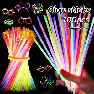 Glow Sticks 100Pcs/50pcs Ultra Bright Glow Party Supplies with Connectors