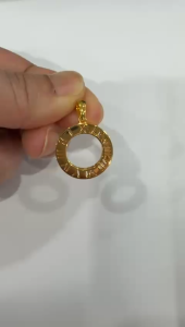 Poh Heng Jewellery 22K Roman Numeral Pendant in Yellow Gold[Price By Weight]